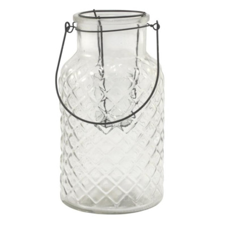 Lampion szklany 14x26cm 9861